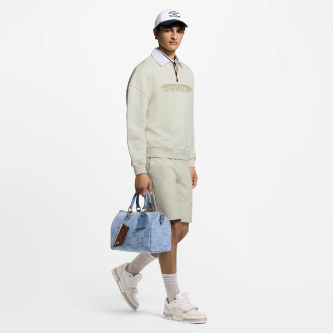 lv louis vuitton trainer beige monogram sneaker
